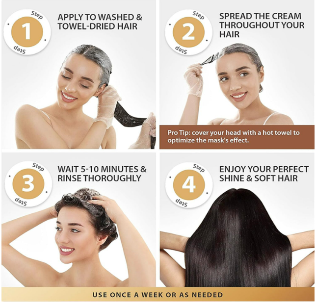 Original Karseell Collagen Hair Treatment Deep Repair Conditioning Argan Oil Collagen Hair Mask Essence for Dry Damaged Hair All Hair Types 16.90 oz 500ml