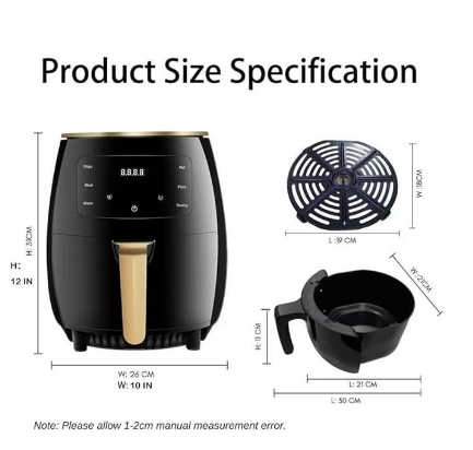 Golden Crest Extra Large Digital Touch Multi-Function Air Fryer.