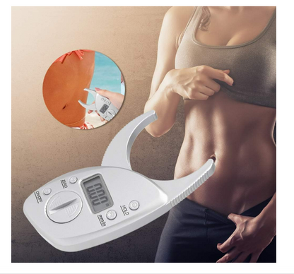 Digital Body Fat Caliper Skinfold Caliper LCD Display Analyzer Tape Measure Pack Slimming Scales Loss Weight Anti-slip Handle