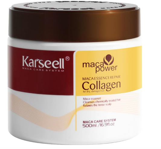 Original Karseell Collagen Hair Treatment Deep Repair Conditioning Argan Oil Collagen Hair Mask Essence for Dry Damaged Hair All Hair Types 16.90 oz 500ml