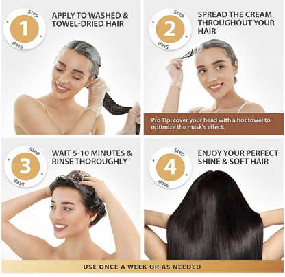 Original Karseell Collagen Hair Treatment Deep Repair Conditioning Argan Oil Collagen Hair Mask Essence for Dry Damaged Hair All Hair Types 16.90 oz 500ml