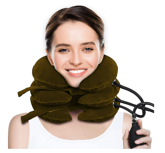 Cervical Neck Traction Device for Neck Pain Relief, Adjustable Inflatable Neck Stretcher Neck Brace