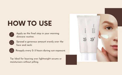 BEAUTY OF JOSEON l Korean Rice Probiotics Sunscreen Relief Sun SPF 50+ PA++++ 50ml