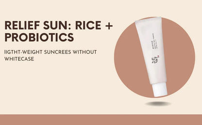 BEAUTY OF JOSEON l Korean Rice Probiotics Sunscreen Relief Sun SPF 50+ PA++++ 50ml